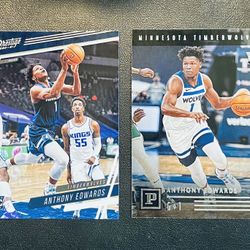 2020-21 Panini Chronicles Anthony Edwards RC Lot x 2 Timberwolves 