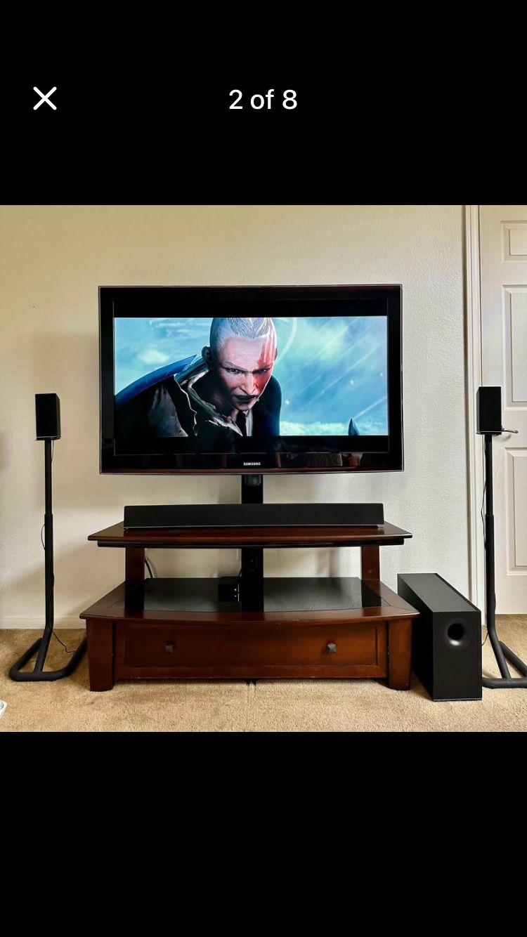 Samsung 52” TV Plus Entertainment Center