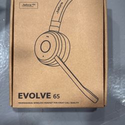 Jabra Evolve 65 TE (Third Edition) Wireless Dual-Ear Headphones - Noise-Canceling Mic, 16 hrs Battery Life, Dual Connectivity, Works with All UC Platf