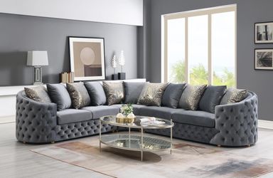 Sectional Sofa with Pillows