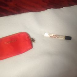 Coach Fragrance Coin Purse & Coach Wild Rose Perfume Mini EDP Spray 7.5ml