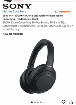 Sony noise canceling Bluetooth headphones