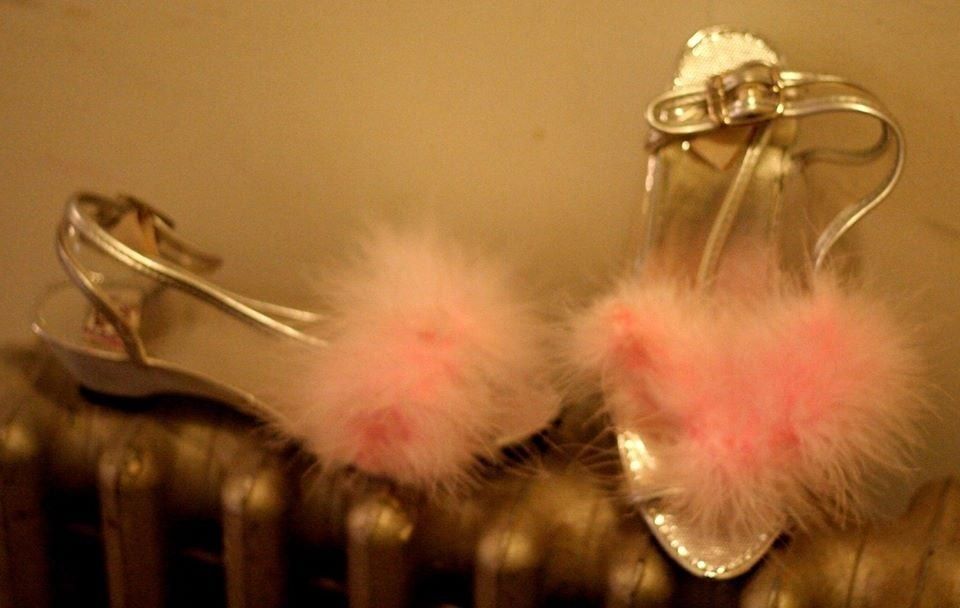 Small Miracles Clear Pink Fuzzy Heel Girl Diva Shoes Open Toe 11