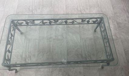 Antique Living Room Glass Coffee Table