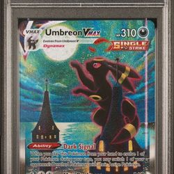 2021 Pokémon Evolving Skies Umbreon VMAX Full Alternate Alt Art 215/203 PSA 10