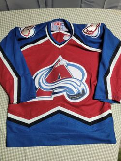 Vintage Colorado Avalanche 90s CCM Boys XL NHL Hockey Jersey Made In Canada