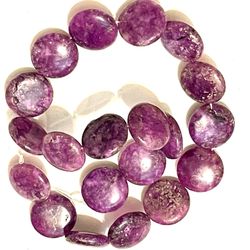 Ruby/Sapphire Coin Beads 20”