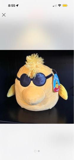 Squishmallow Yellow Peanuts Plush with Sunglasses