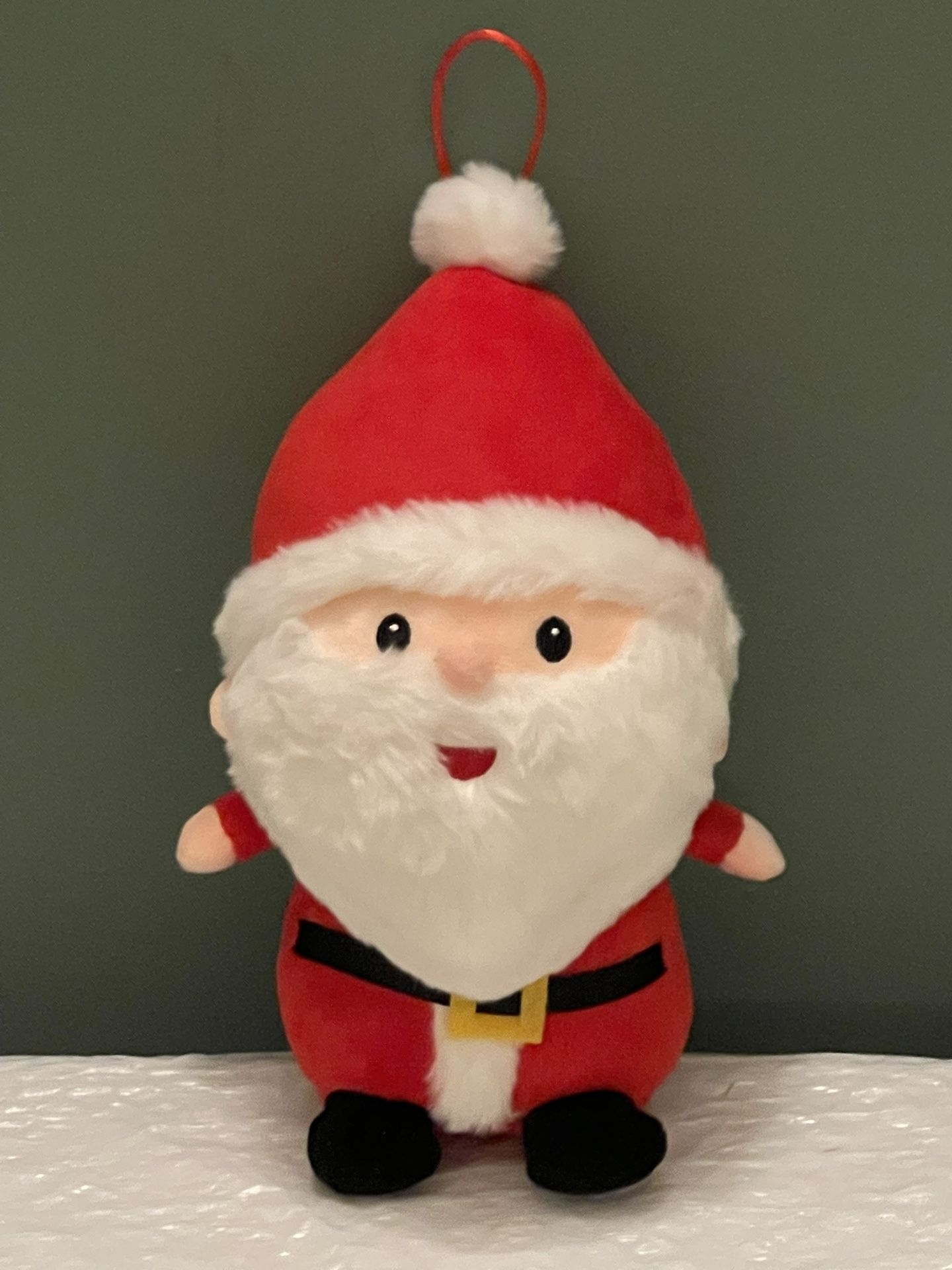 Small (10"H). Lightweight STUFFED SANTA - posted price is firm.