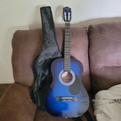 Blued Acoustic Guitar