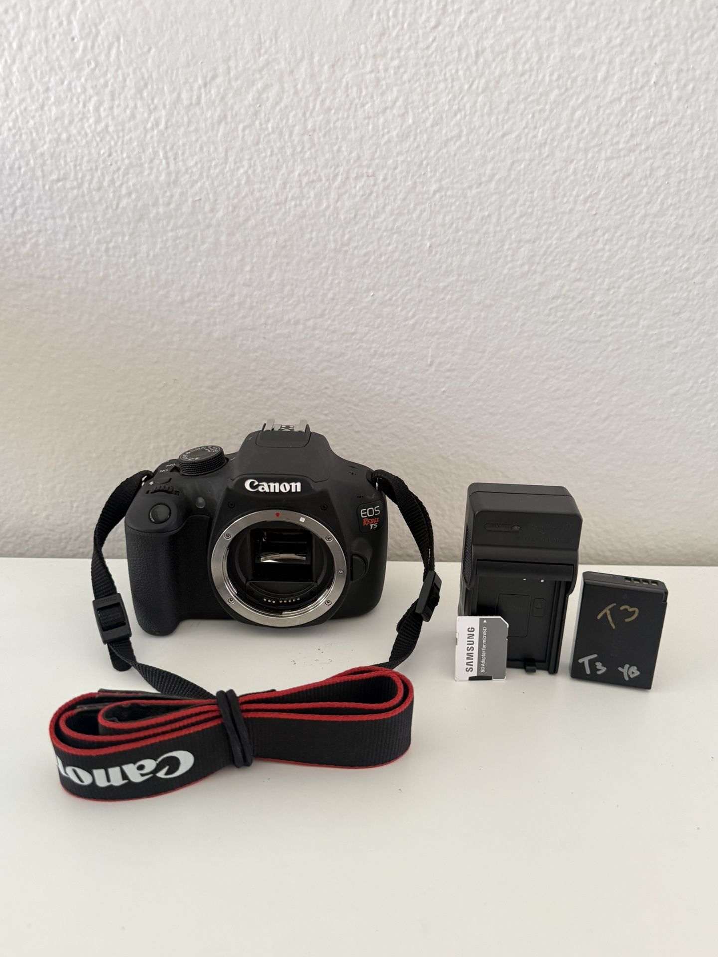Canon EOS Rebel T5 18MP DSLR Camera Body With 8GB Memory & Battery ~ 1028 SC