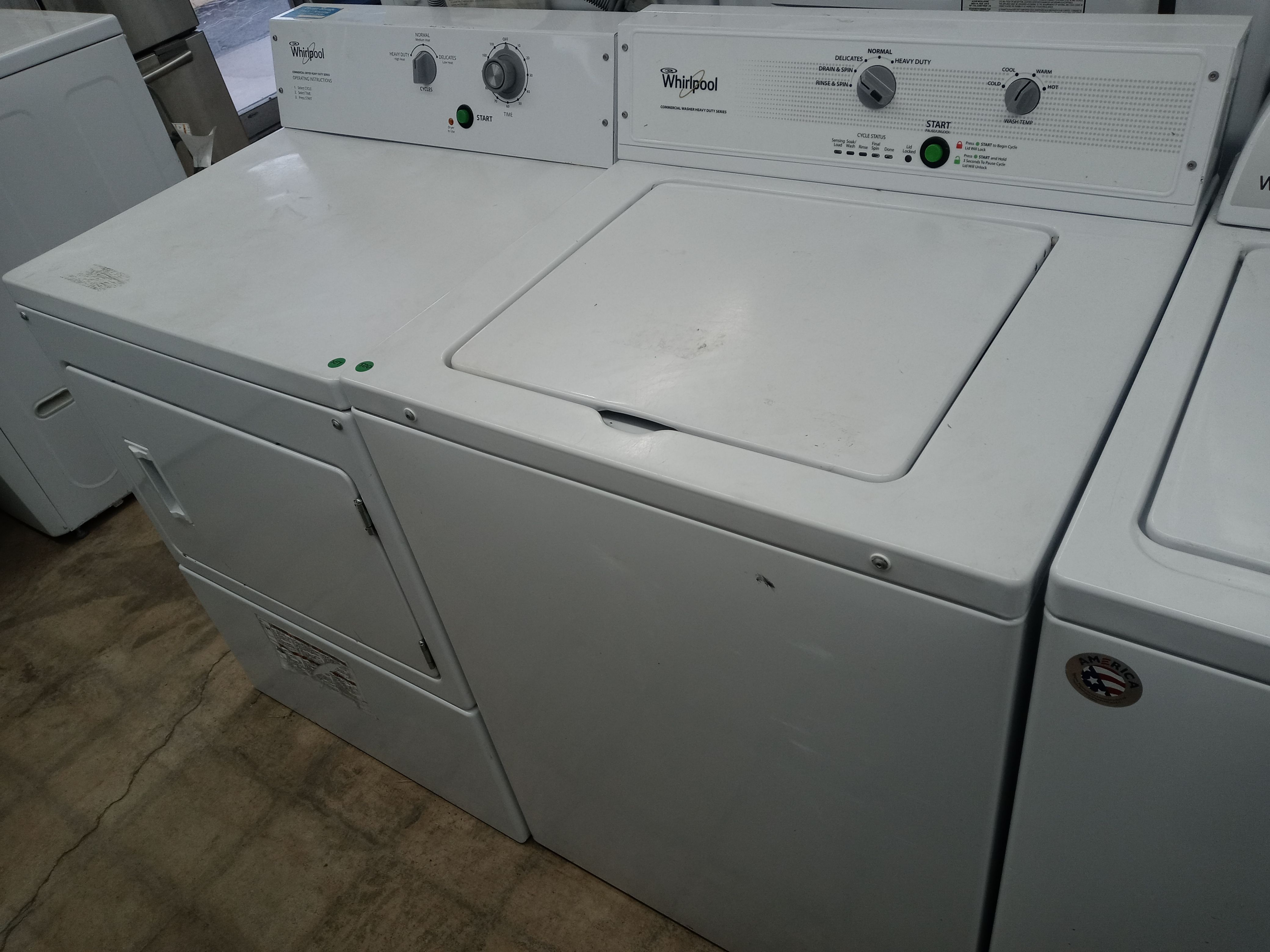 Whirlpool commercial top load washer and dryer set - Free delivery