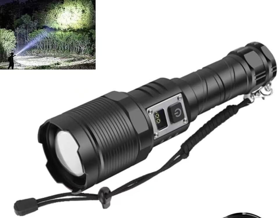 Nivani Most Powerful LED Flashlight, 5 Lighting Modes Flashlights, High Powered Handheld IP65 Waterproof Zoomable Super Bright Tactical Flashlights fo