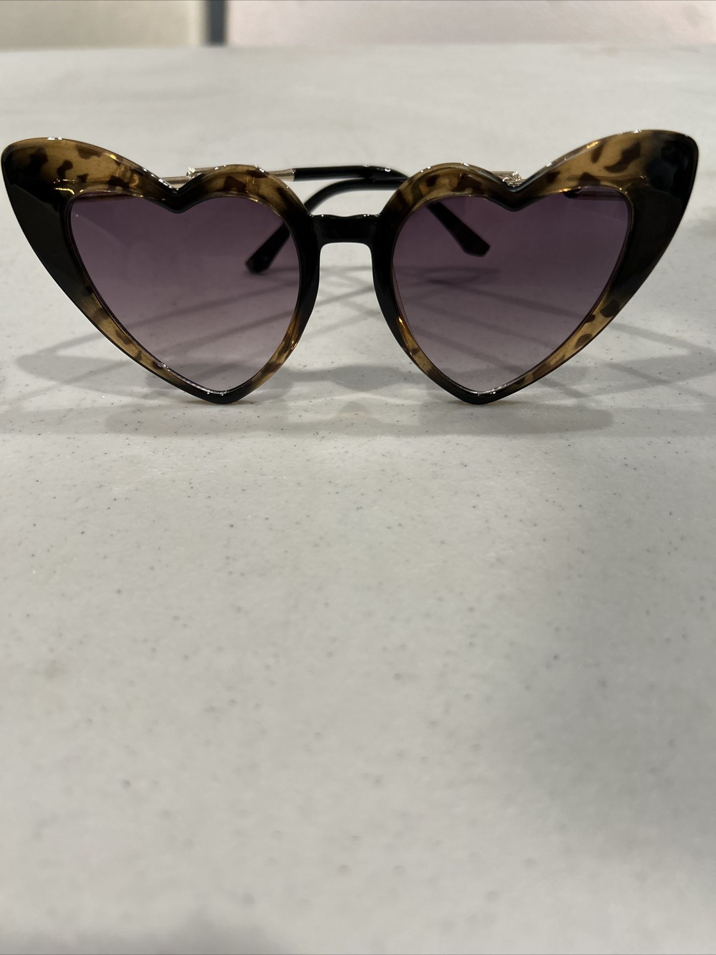 Heart Shaped Leopard Sunglasses