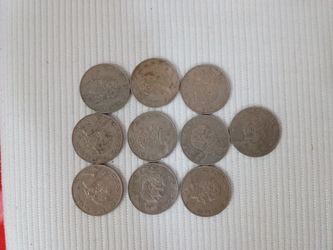 Mexican Cinco Pesos Coins Lot of 10