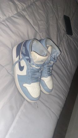 Blue and white Jordan’s
