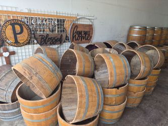 Half Wine Barrel Planters