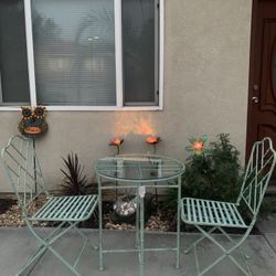 Bistro Table And Chair Patina Green Need To Assemble 