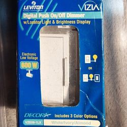 4 X Leviton Digital Push On/Off Dimmer VZM06-1LX