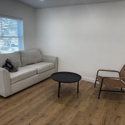 Sofa Coffee Table And Rattan Armchair 