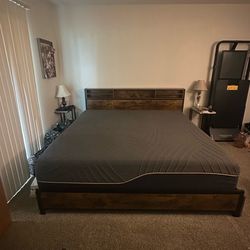Cal king size mattress and bed frame