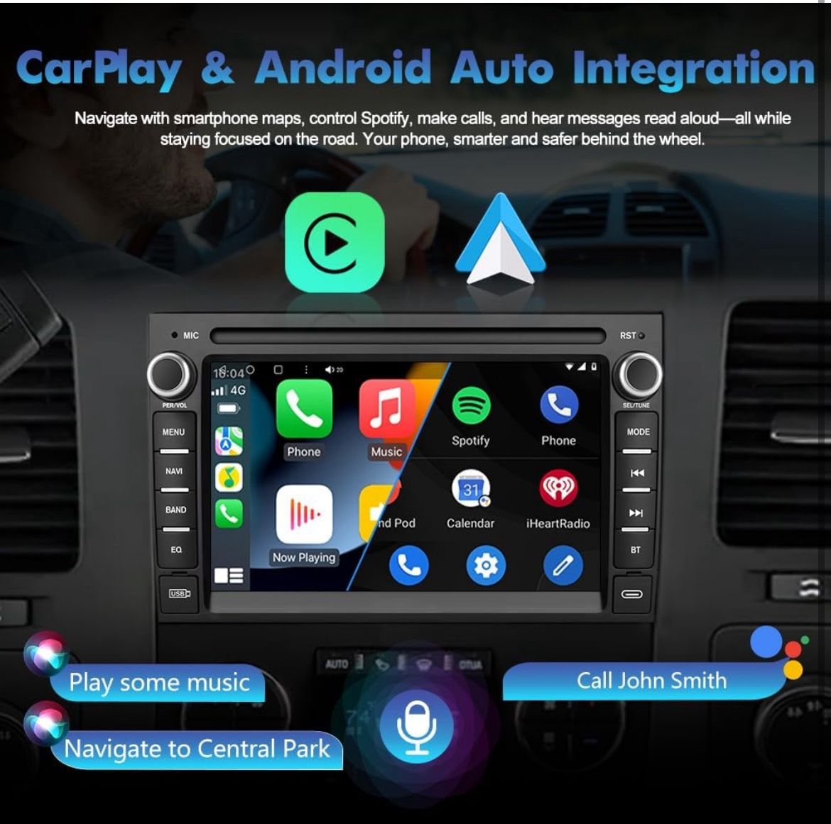 *NEW* 7” Android 13 Car Stereo Radio for GMC Sierra Yukon Chevy Silverado Tahoe, HD Touchscreen