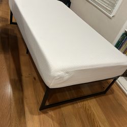 Twin Size 9” Foam Mattress With Frame
