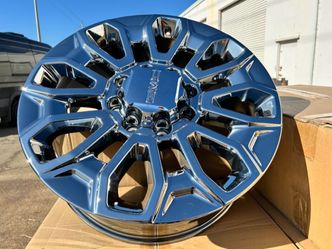 4X OEM Chrome Sierra 2500 Silverado 3500 Factory Wheels 22x8.5 2025-2026 5158