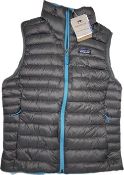 Patagonia Men’s Down Sweater Vest, New with Tags, size S, Forge Grey