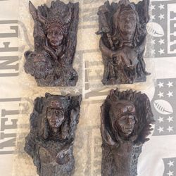 Wood  Wall Indian Decoration  Set Of 4