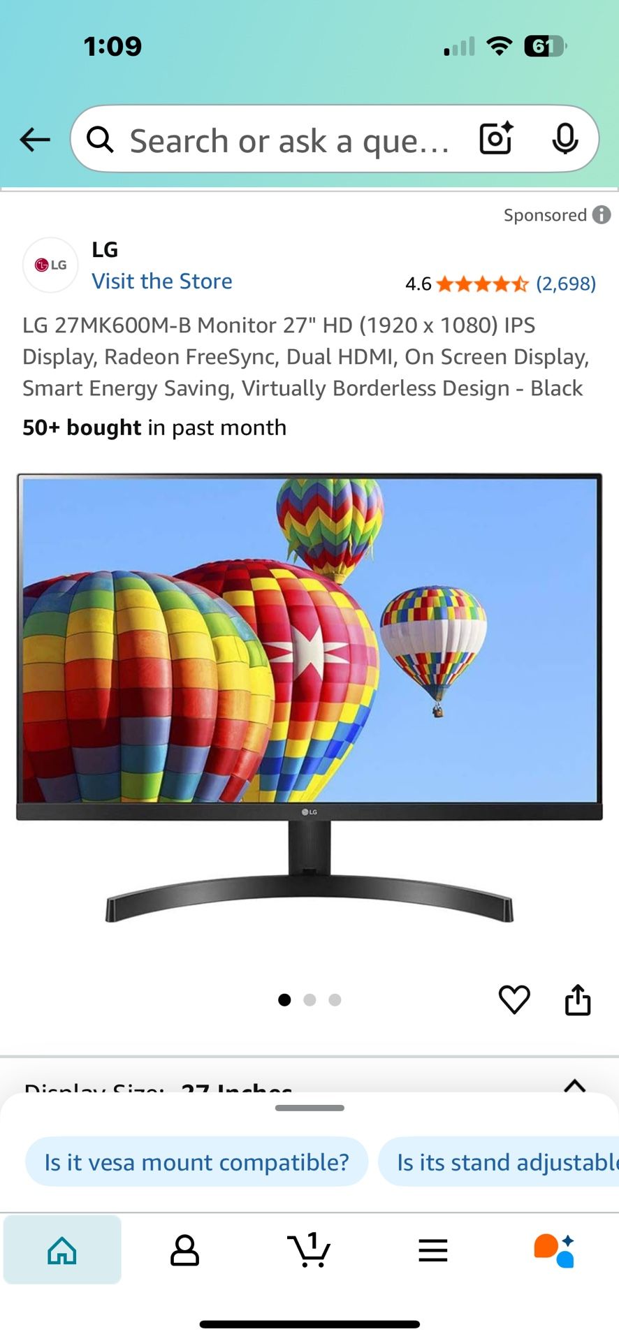 LG Black Monitors