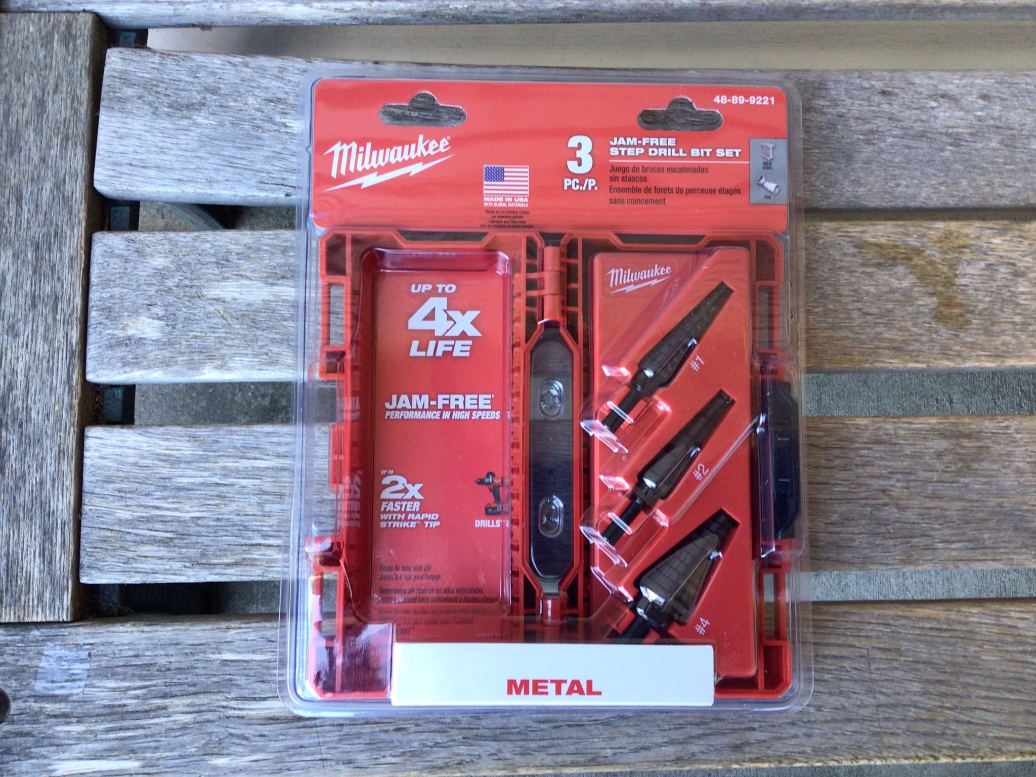 Milwaukee Step Drill Bit Set 3Piece. Brand NEW .