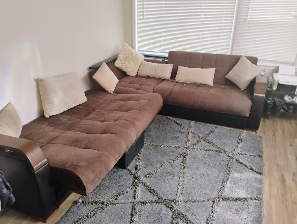 Corner Sofa With Both Sides Extended