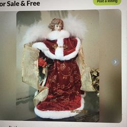 BRAND NEW! FEATHERED WING ANGEL TREE TOPPER