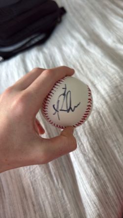 Baseball from the Tacoma Rainiers signed by their mascot