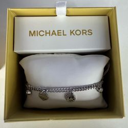 Michael Kors Silver Charm Chain Bracelet