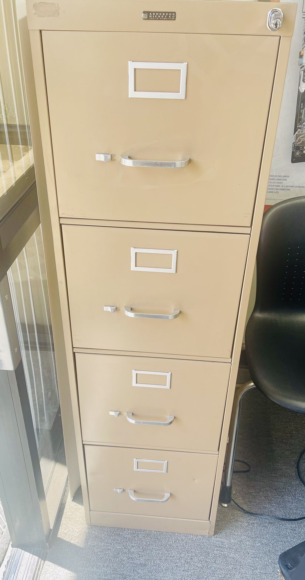 Anderson Hickey 4-drawer Office File Cabinet - No Key