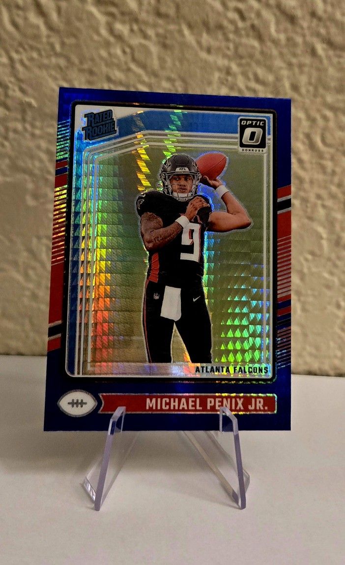 2024 Donruss Optic Rated Rookie RC Michael Penix Jr. Blue Hyper Prizm #279