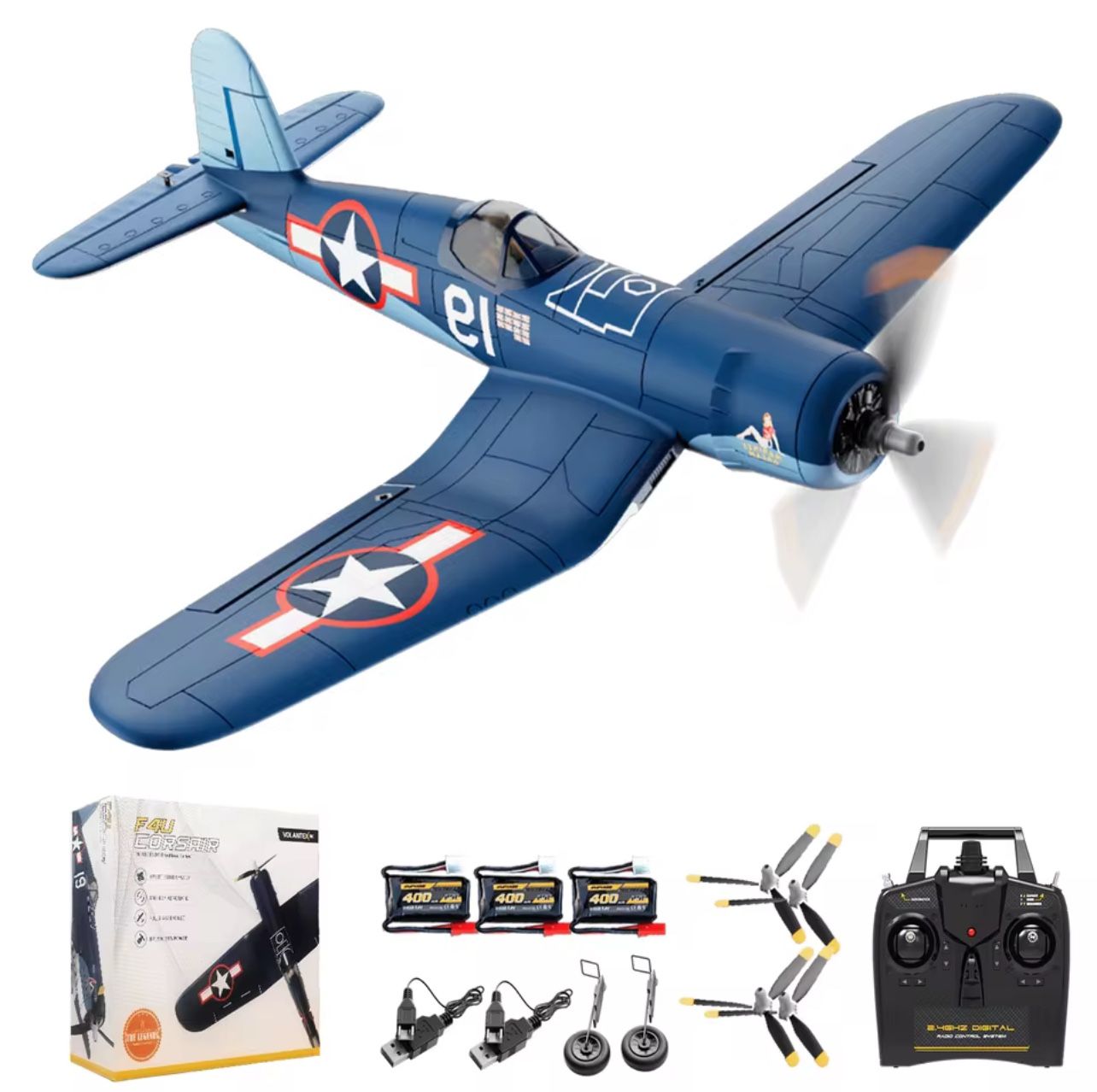 RC Scaled-Down Vought F4U Corsair, 16x20 inches