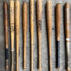 Vintage Lot of baseball Bats And Equipment *see Description For Pricing 