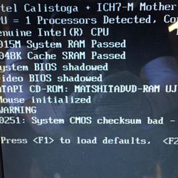 Toshiba Laptop No Hard Drive