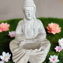 14” Resin Buddha Zen Decor Outdoor Patio Garden