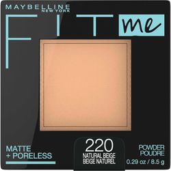 Maybelline Fit Me Matte + Poreless Pressed Face Powder Makeup & Setting Powder, Natural Beige