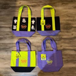 Trader Joe’s Halloween Mini Canvas Tote Bags New