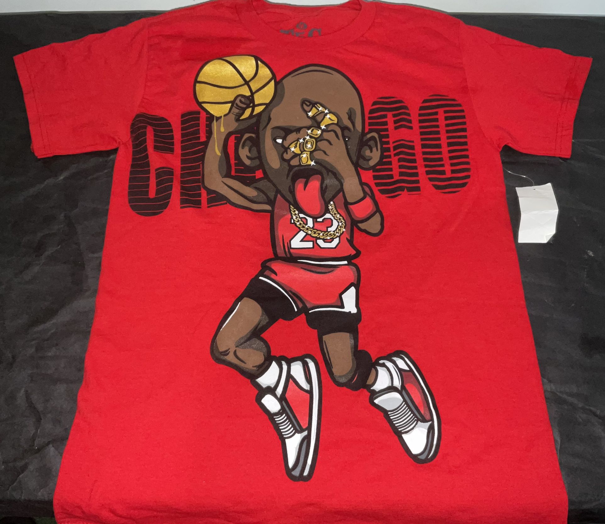 1998 Chicago Bulls Michael Jordan “6 Rings “ Cartoon Art Basketball T Shirt  Adult size Medium for Sale in Sacramento, CA - OfferUp