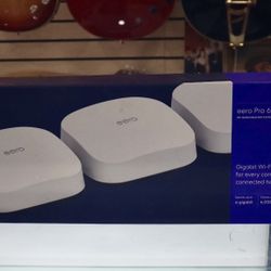 eero Pro 6 AX4200 Tri-Band Wi-Fi Mesh System - White (Pack of 3 Devices)