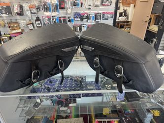 Harley Davidson Leather Saddlebags.