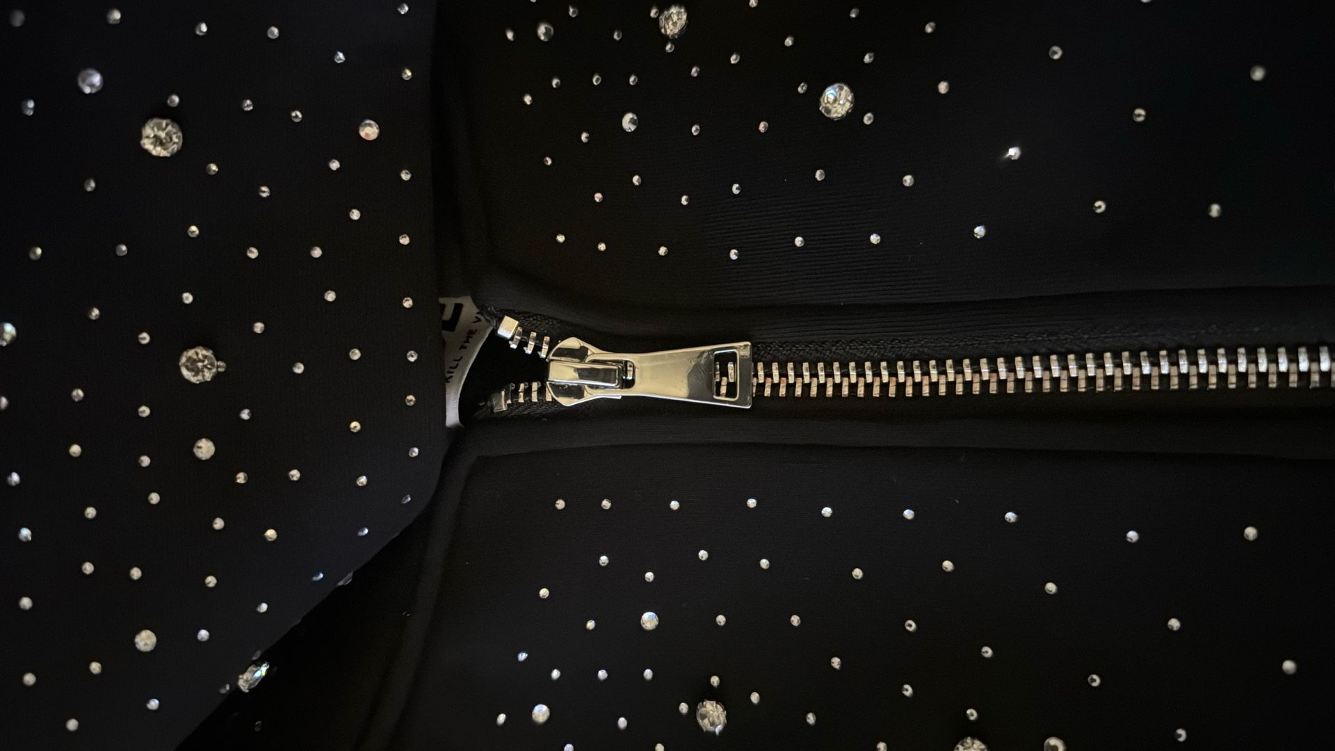 Rhinestone Zip Up Hoodie Jacket