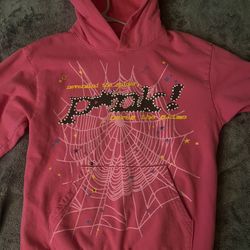 pink punk sp5der hoodie