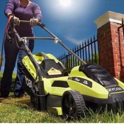 Ryobi Cortacésped eléctrico con cable de 13 pulgadas y 11 amperios, sin mantenimiento, sin gas, aceite, filtros o bujías